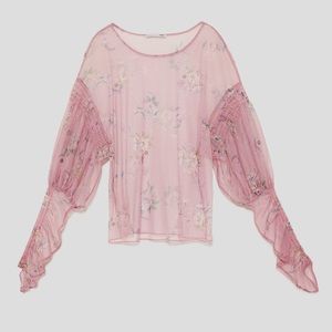 Sheer Floral Romantic Top